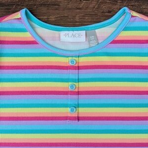 Children's Place Rainbow Henley Tee Shirt